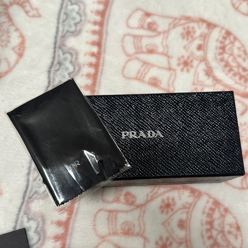 Prada sunglasses box with eyeglasses duster